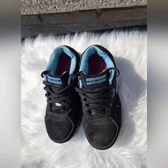 Skechers Work Shoes Women's Flex Sole Size US 7.5 Black & Blue Alloy Toe - Picture 11 of 14
